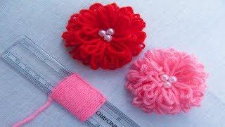 Hand Embroidery Amazing Trick# Easy Flower Embroidery Trick with Scale# Sewing Hack