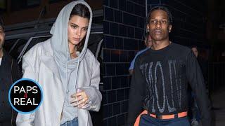 Kendall Jenner leaving Kanye's apartment with ASAP Rocky