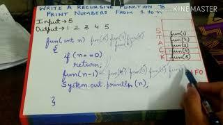 #16 Print Numbers from 1 to n Using Recursion|Data Structures and Algorithm|STUDY LIKE PRO|Karan