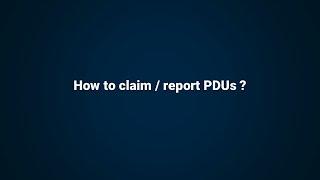 How to claim PDUs on PMI portal