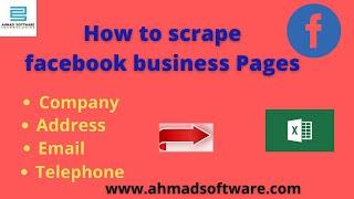 Facebook Pages Scraper || How To Scrape Leads From Facebook Pages