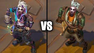 Arcane Last Stand Ekko vs Arcane Firelight Ekko Skins Comparison (League of Legends)