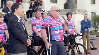 2025 Moffitt Day at the Capitol - Cure on Wheels Cyclists Arrival