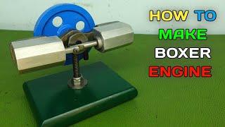 BOXER ENGINE  DOUBLE CYLINDER  || V2 Steam Engine || Mini Engine || Bhap Ka Engine