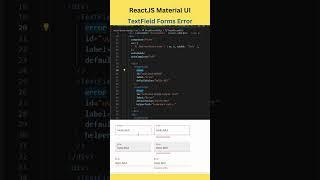 Must Know #react material UI TextField form error concept #shorts #hindi