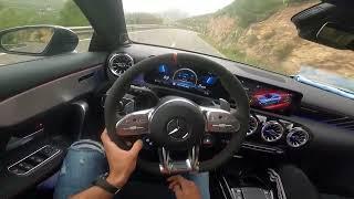 Mercedes A45s AMG AKRAPOVIC Downpipe POV Drive