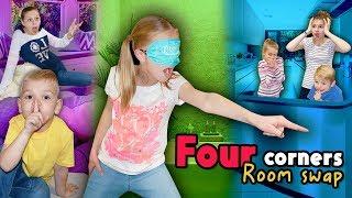 Four Corners Room SWAP!! Tannerites 4 Corners Blindfold GAME!