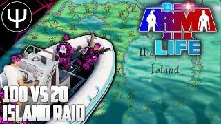 20 vs 100 Gang Island RAID! — ARMA 3 Life