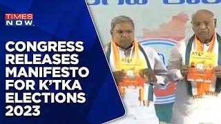 Mallikarjun Kharge, Siddaramiah &DK Shivakumar Releases Congress' Manifesto|Karnataka Elections 2023