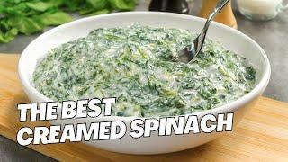 Best CREAMED SPINACH – a Perfect SIDE DISH to Meat or Fish. Recipe by Always Yummy!