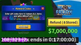 NOVO CÓDIGO DE 17 HORAS EXP +40 CÓDIGOS DE 2X XP BELI E RESET NO BLOX FRUITS 2025 - blox fruit codes