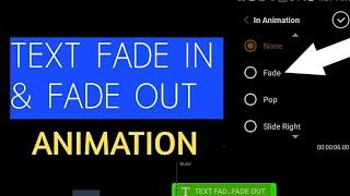 TEXT FADE-IN - FADE-OUT Animation in Kinemaster | text fade effect in kinemaster tutorial.