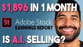 $1,896 - Adobe Stock Earnings Report - My AI Sales, Top-Selling Themes #adobestock #ai #aiimages