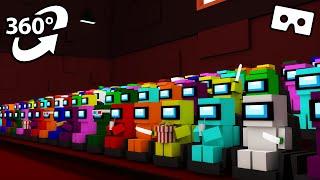 3 IMPOSTORS at the CINEMA - AMONG US 360° Video(Minecraft VR)