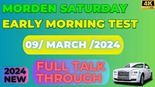 #morden #Real #testroute /Saturday early morning/ Instructor talk Through //2024 // NEW / 09th march