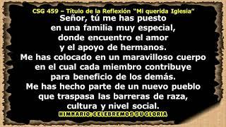 CSG 459 REFLEXIÓN   MI QUERIDA IGLESIA   EN AUDIO Y VIDEO PISTA FINAL