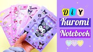 DIY Cute Kuromi Notebook/Diary _ How to Make Kuromi Notebook at home _ Sanrio crafts