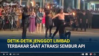 Detik-detik Jenggot Limbad Terbakar saat Atraksi Sembur Api, Dilarikan ke RS hingga Jalani Operasi