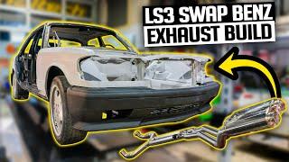 Full LS Swapped Mercedes 280se Exhaust Fabrication - LS3 Benz Build Ep 6