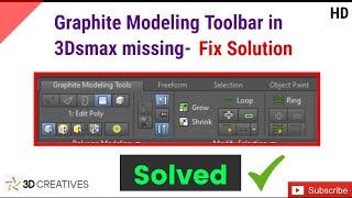 Graphite toolbar in 3dsmax missing