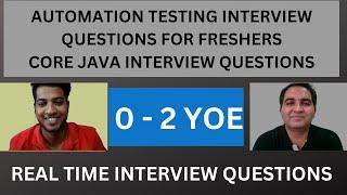 Automation Testing Interview| Java Interview Questions| 0-2 YOE
