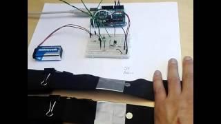 Arduino driving vibrating motors.