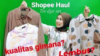 SHOPEE HAUL PIYAMA TIE DYE SET dari size kecil sampai jumbo