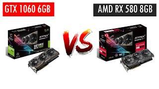 GTX 1060 6GB vs RX 580 8GB - AMD Ryzen 5 2600X - Benchmarks Comparison