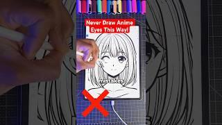 Stop Drawing Anime Eyes This Way!  #art #shorts #anime