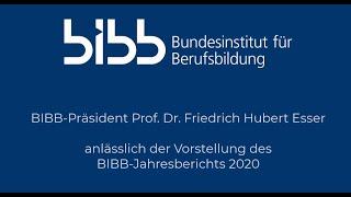 BIBB-Präsident Prof. Esser anlässlich der Vorstellung des neuen Jahresberichts