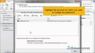 How to change your email password in Outlook 2010