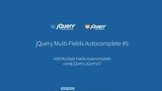 jQuery Autocomplete With Multiple Input Fields Using Ajax, PHP, MySQL #5