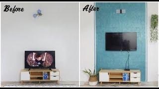 DIY Small Living Room Feature Wall