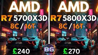 Ryzen 7 5700X3D Vs Ryzen 7 5800X3D + RTX 4090 | DLSS | RT | 12 Games!