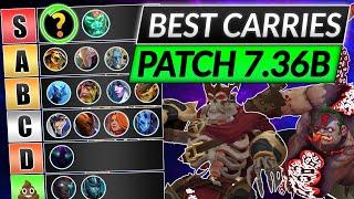 NEW CARRY TIER LIST Patch 7.36B - Best Position 1 Heroes RANKED - Dota Meta 2 Guide