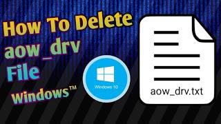 How to delete aow_drv.log file from Local disk (C) on windows 10.  Gameloop BlueScreen problem solve