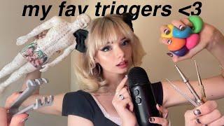 ASMR Triggers I Love (acupuncture doll, intense mouth sounds, brain tinkering, plucking....)