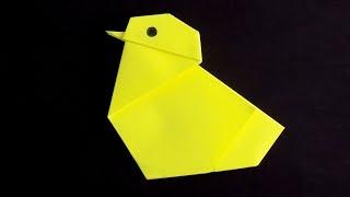 Как сделать цыплёнка из бумаги | Оригами цыплёнок