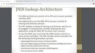 JNDI  Java Naming and Directory Service