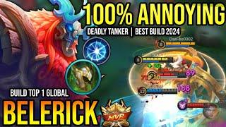 BELERICK BEST BUILD 2024 | BUILD TOP 1 GLOBAL BELERICK GAMEPLAY | MOBILE LEGENDS