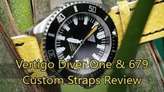 Vertigo Diver One & 679 Straps Review-Straps With Lume!!!