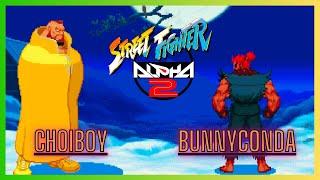 Street Fighter Alpha 2 - ▶ ChoiBoy  VS bunnyconda  - High level Players - [FT3]