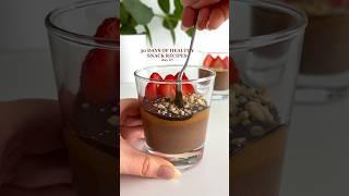 Healthy Chocolate Pudding with Magic Shell #healthyrecipes #easyrecipes #healthysnacks