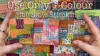 Use Just 1 Colour for Slow Stitching a Fabric Collage a Beginner Friendly How to