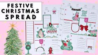 PLAN WITH ME | CUTE & FESTIVE CHRISTMAS SPREAD | HAPPY PLANNER