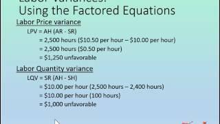 Direct Labor Variances Example