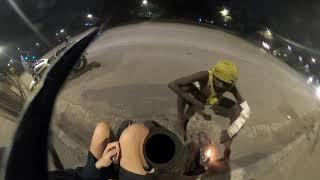 Ronald Poon in India playing with Fire at 4am with Homeless People on the Highway