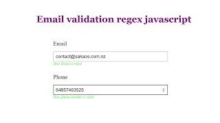 Email validation with regular expression in javascript