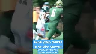 From Zero Offers to an ODU Commit: DePaul Catholic WR Marshawn Ferguson Commits Monarchs!