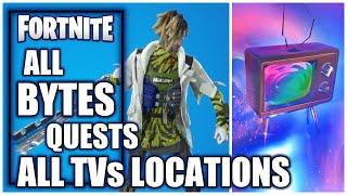 All Bytes Quest - All TV’s - Unlock All Bytes Harvesting Tools - The Nothing’s Gift - Fortnite